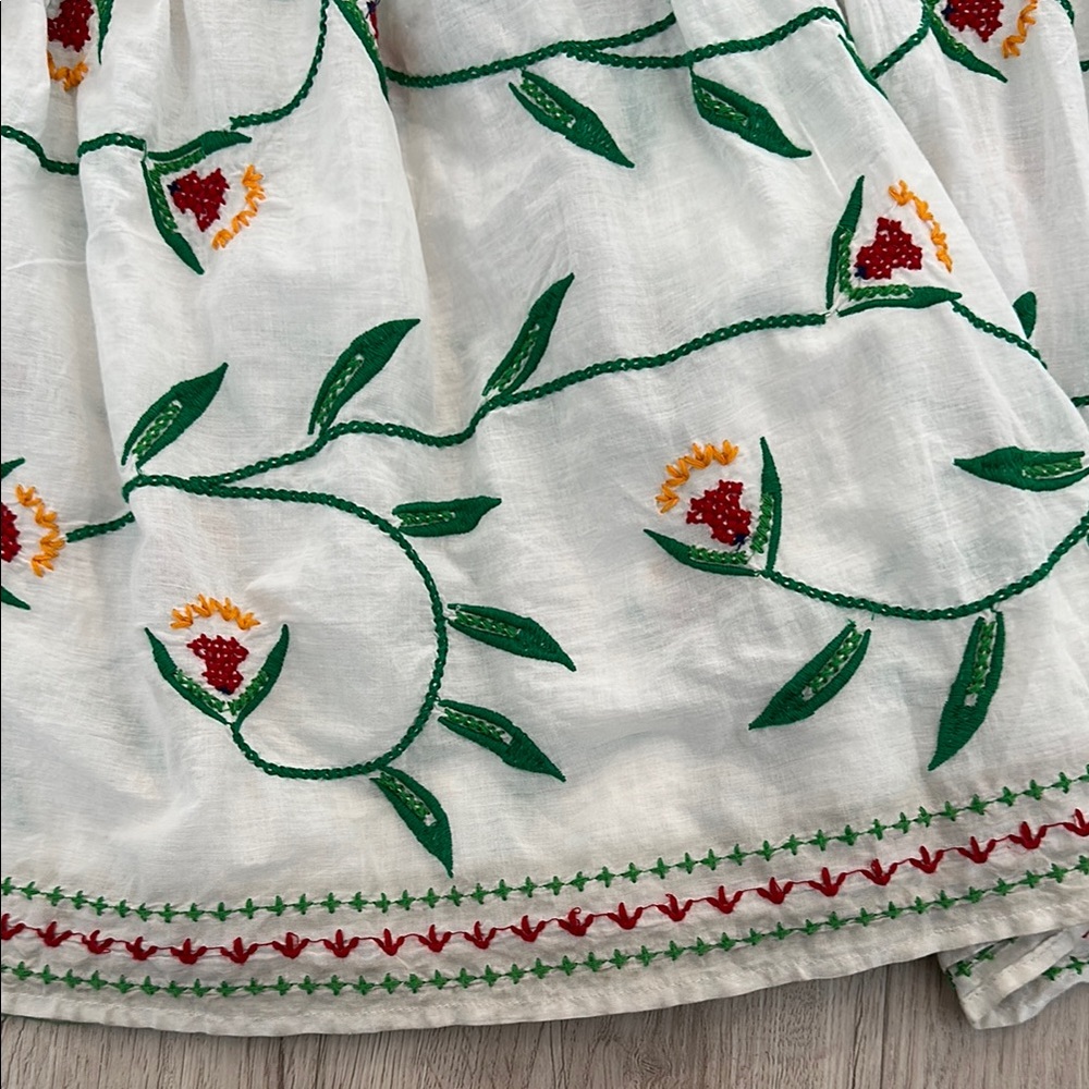 FARM Rio White Maxi Skirt with Colorful Floral Embroidery - Picture 5 of 9
